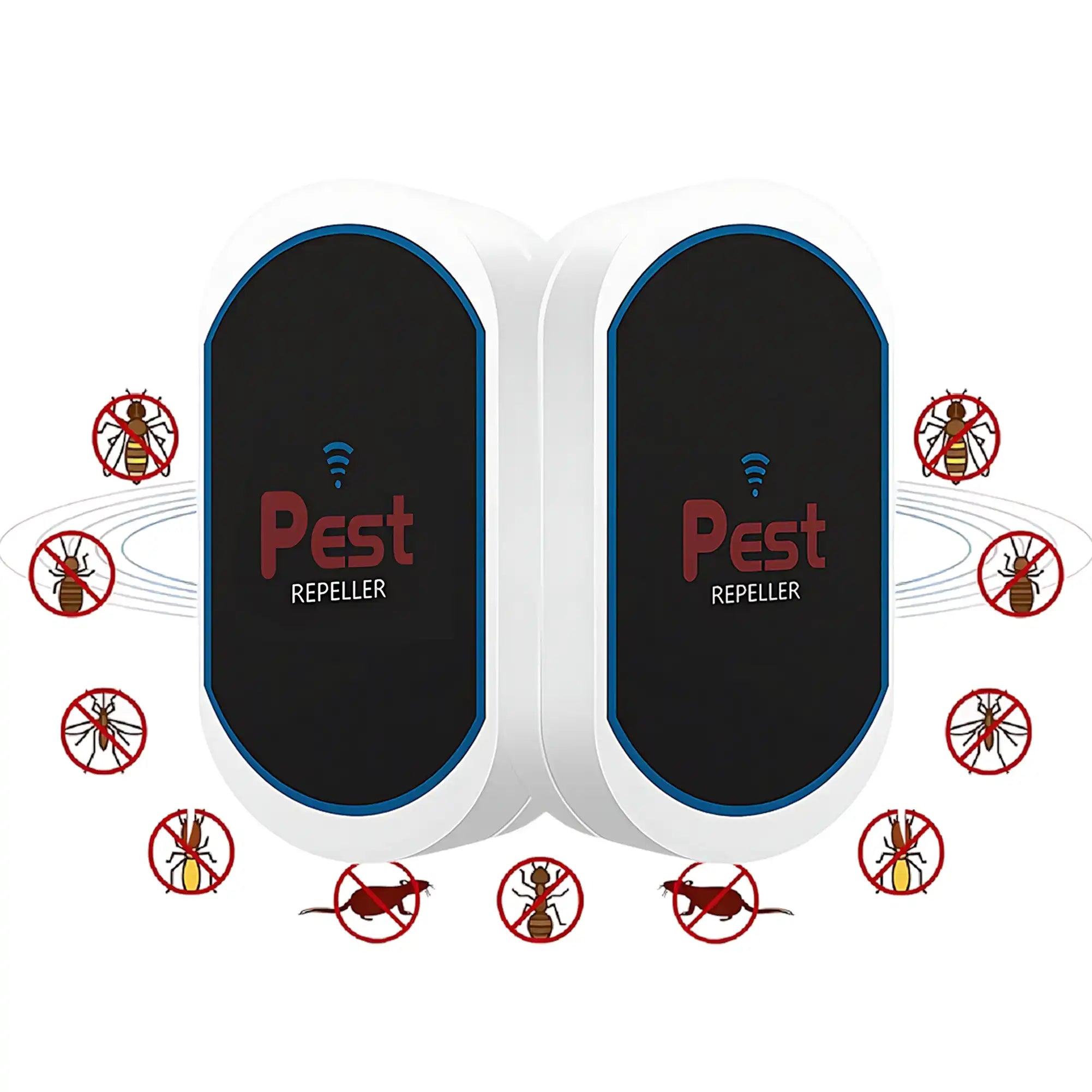 Multifunctional Ultrasonic Silent Electronic Pest Repeller - Repels Mosquitoes, Cockroaches, Spiders, Bats
