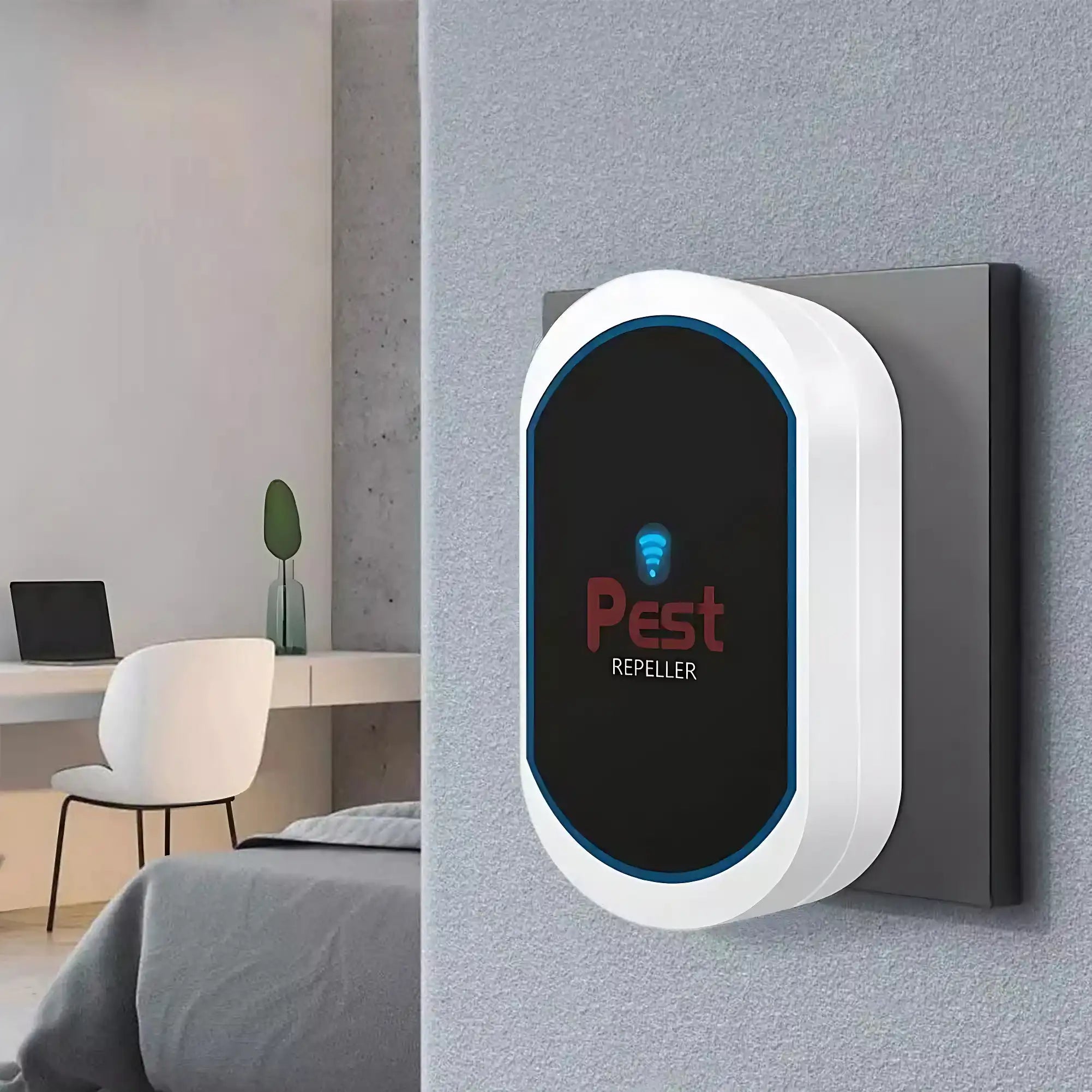 Multifunctional Ultrasonic Silent Electronic Pest Repeller - Repels Mosquitoes, Cockroaches, Spiders, Bats