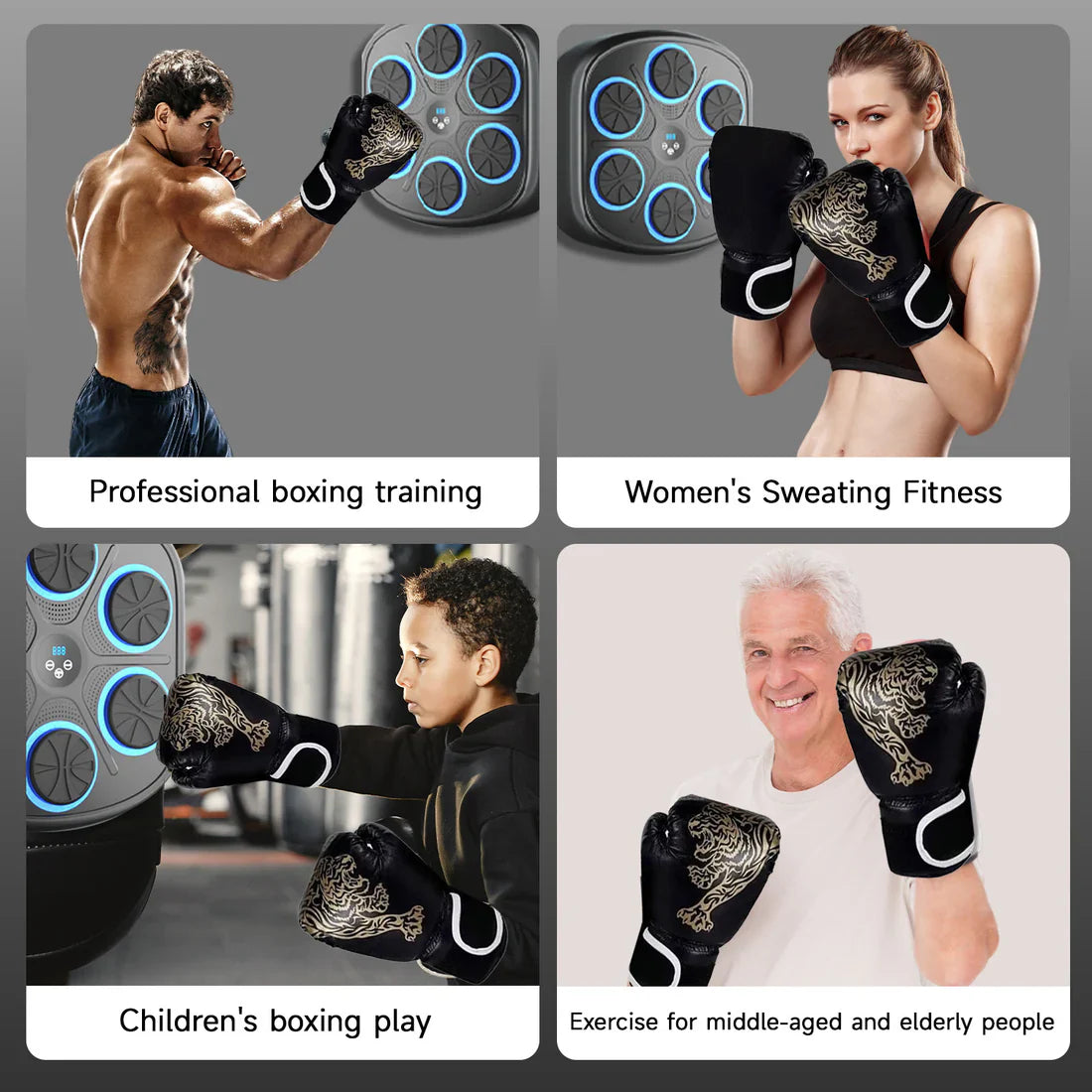 Interactive Music Boxing Machine with Gloves