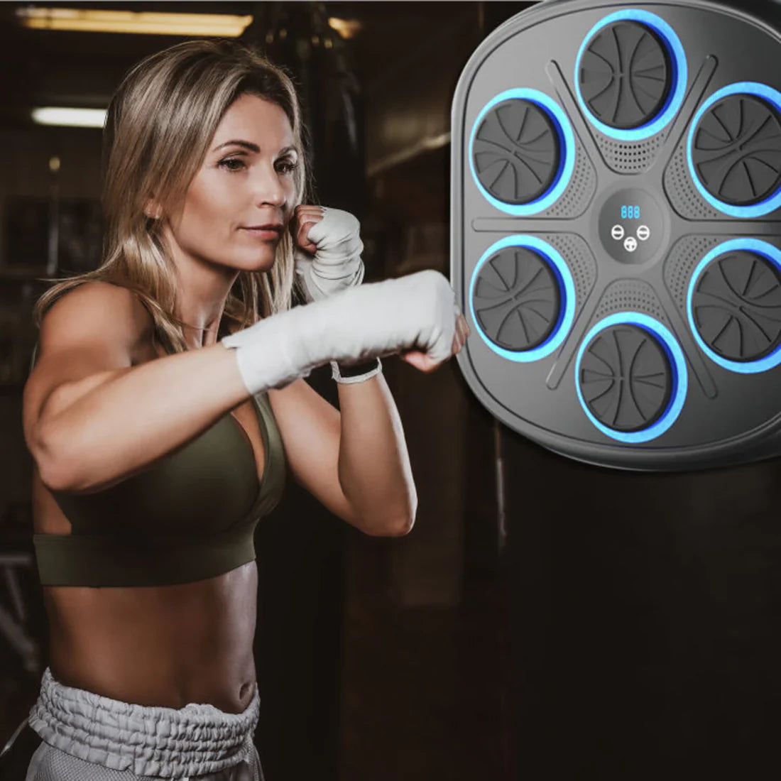 Interactive Music Boxing Machine with Gloves
