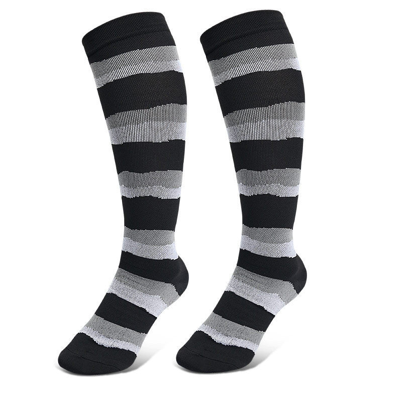 Decorative Pattern Compression Socks Outdoor Sports Fitness Marathon Compression Socks