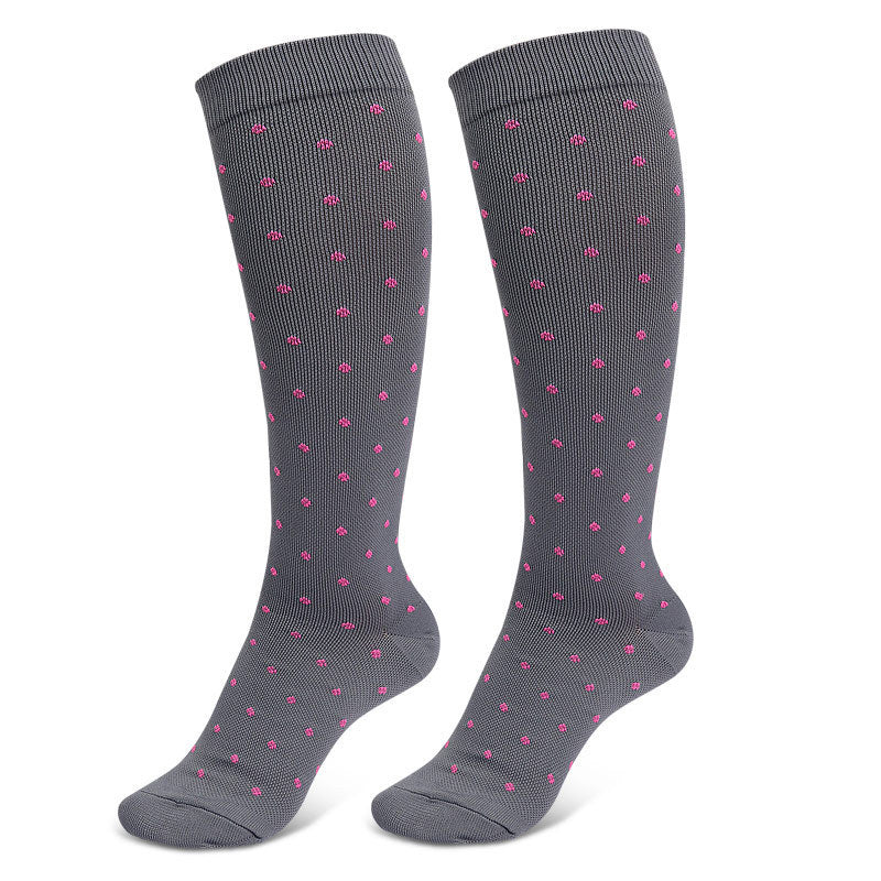 Decorative Pattern Compression Socks Outdoor Sports Fitness Marathon Compression Socks