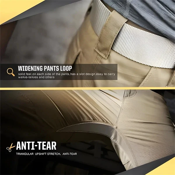 Outdoor Tactical Waterproof Pants – Army-Inspired Ripstop Combat Pants for Hiking, Multi-Pocket, Quick-Dry, Water-Resistant