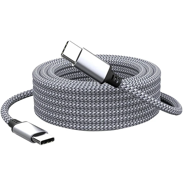 PD 60W Fast Charging Type-C to Type-C Cable – 0.25m/0.5m/1m/1.5m/2m/3m/5m/8m Lengths forNylon Braided, Pure Copper Core