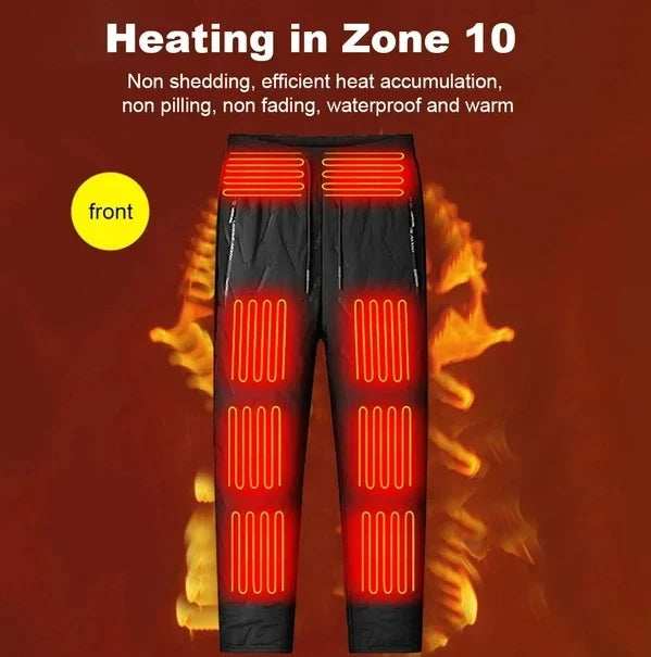 10 Heating Zones Unisex Heating Pants Waterproof Winter Electric Warmer Heated Pants