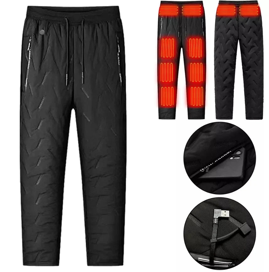 10 Heating Zones Unisex Heating Pants Waterproof Winter Electric Warmer Heated Pants