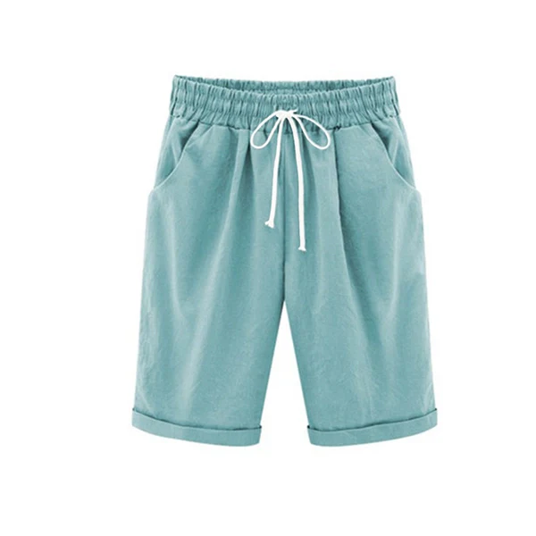 Plain with Pockets Sashes Holiday Loose Shorts (9 Colors)