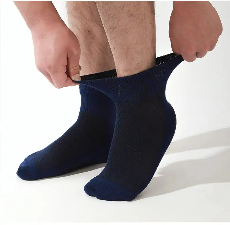 Plus Size Non-Binding Diabetic Ankle Socks (2-Pairs)
