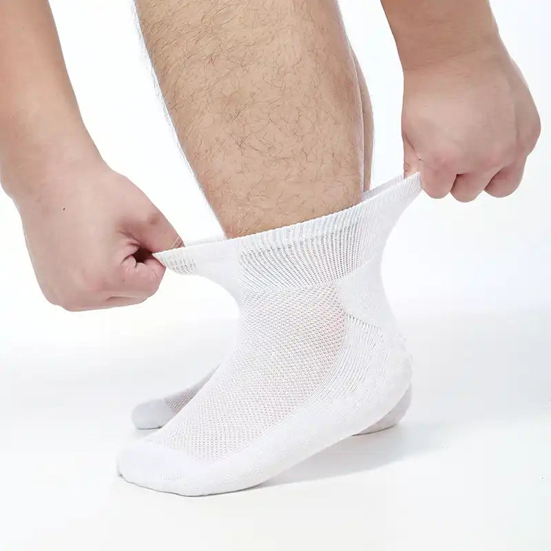 Plus Size Non-Binding Diabetic Ankle Socks (2-Pairs)