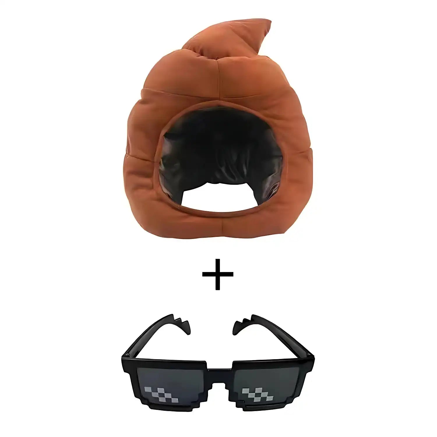 Plush Poop Emoji Hat - Funny Prank Headgear for April Fools & Carnivals