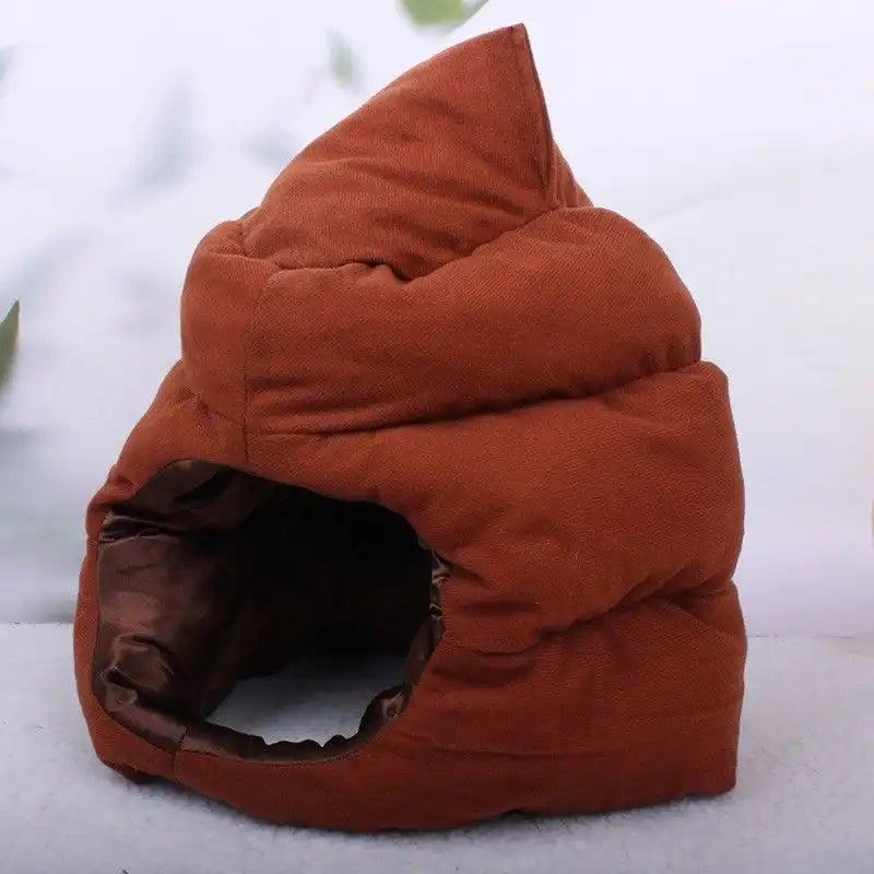 Plush Poop Emoji Hat - Funny Prank Headgear for April Fools & Carnivals