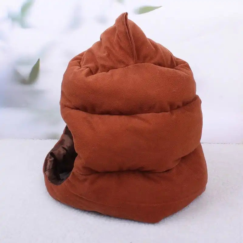 Plush Poop Emoji Hat - Funny Prank Headgear for April Fools & Carnivals