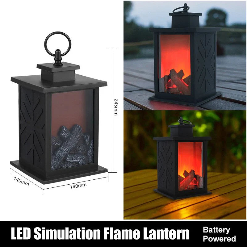 Portable Electric Fireplace Lamp - Flickering LED Flame for Home Decor