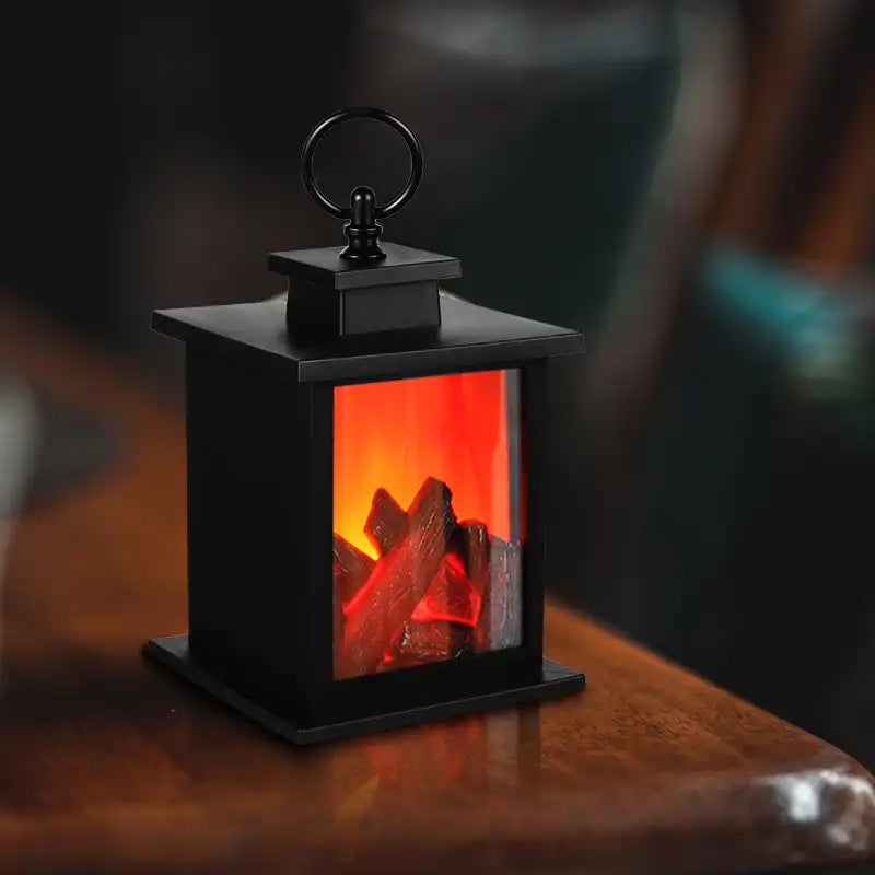 Portable Electric Fireplace Lamp - Flickering LED Flame for Home Decor