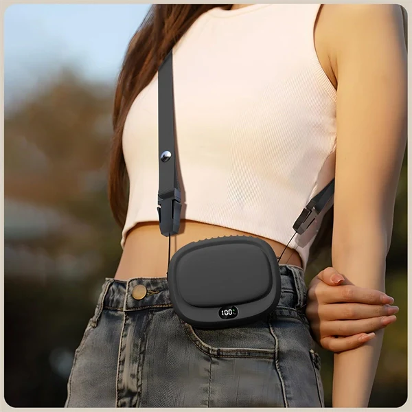 Portable Neck Fan with 5 Speeds USB Rechargeable for Travel & Home