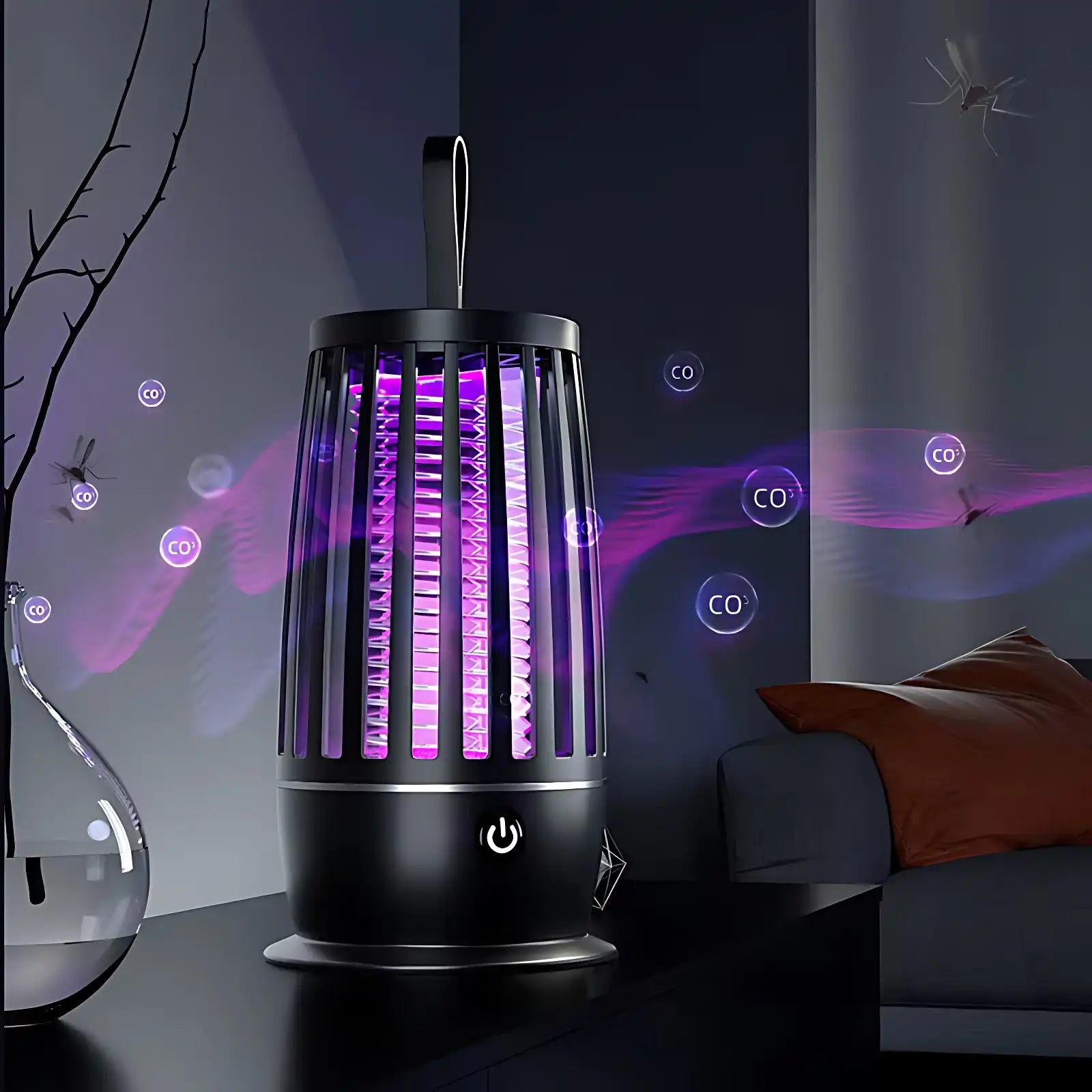 Portable Silent Electric Mosquito Killer LED Fly Trap Lamp