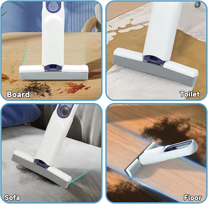 Portable Squeeze-Action Sponge Mop with Instant Absorption