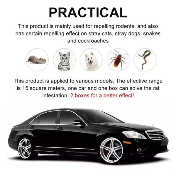 Powerful Anti-Rat Cream Rodent Repellent Gel – High-Temperature Resistant Mouse Deterrent for Car Engine Compartments, Roach Repellent Box for Vehicle & Home Use