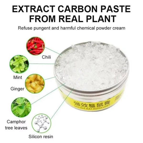 Powerful Anti-Rat Cream Rodent Repellent Gel – High-Temperature Resistant Mouse Deterrent for Car Engine Compartments, Roach Repellent Box for Vehicle & Home Use