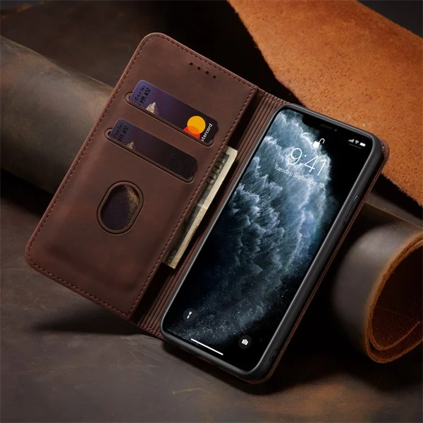 Premium Leather Case for iPhone 17 – Stylish & Protective Flip Cover