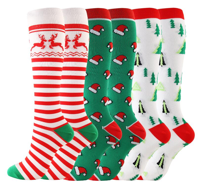The Latest Christmas Compression Socks support 20-30mmHg-Beauty and Benefit to your feet.