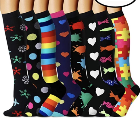 ROYALUCK Best Compression Socks (7/8 Pairs) for Women & Men(15-20mmHg)