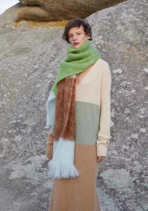 Fashion Cashmere Scarf With Muticolors JIL SANDER