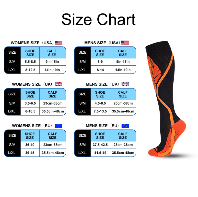 Professional Sport Fitness Compression Socks Running Socks - Graduated Support Stockings