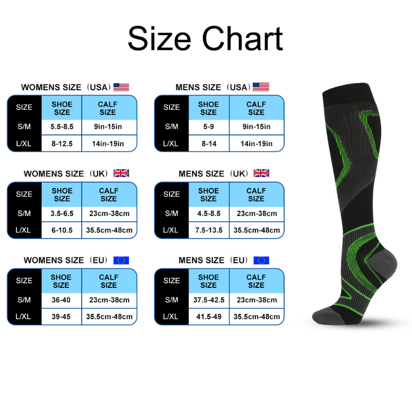 Professional Sport Fitness Compression Socks Running Socks - Graduated Support Stockings
