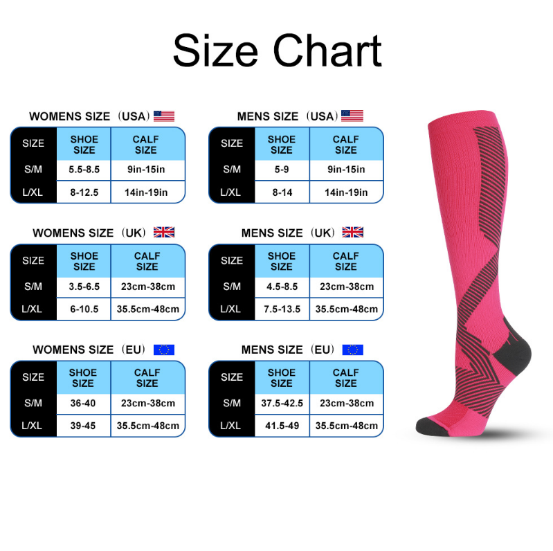 Professional Sport Fitness Compression Socks Running Socks - Graduated Support Stockings