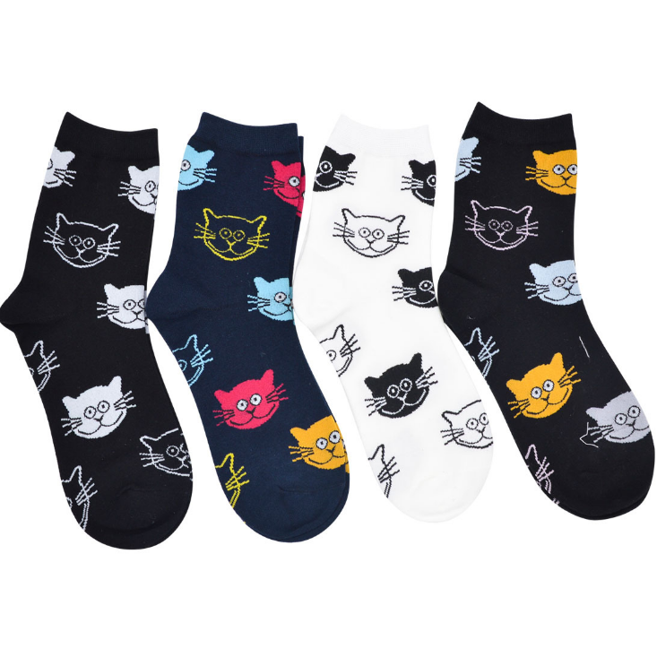 Cute Cat Cotton Soft Breathable Socks