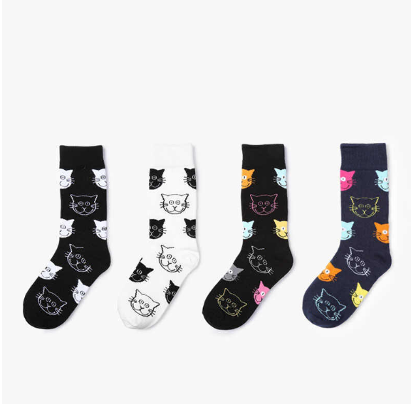 Cute Cat Cotton Soft Breathable Socks