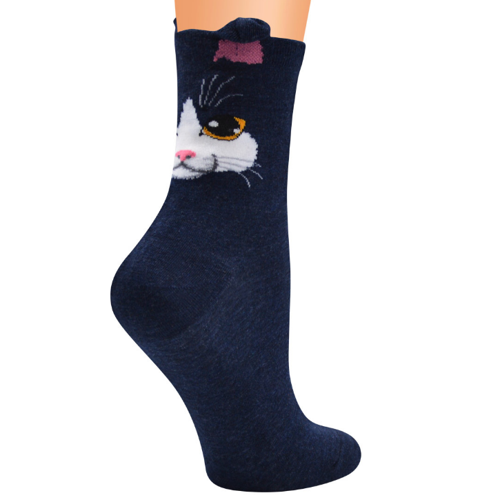 Cute Cat Ear Cartoon Animals Patterns Series Funny Socks Warmer Funny Socks Christmas Gift