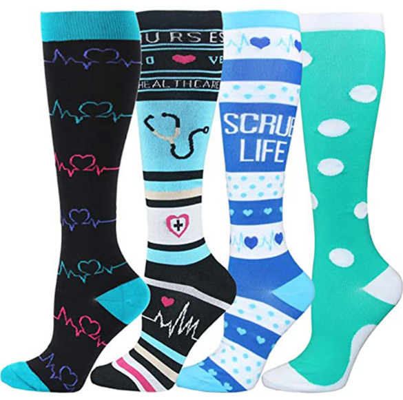 4 Pairs Best Compression Socks for Women & Men-Workout And Recovery