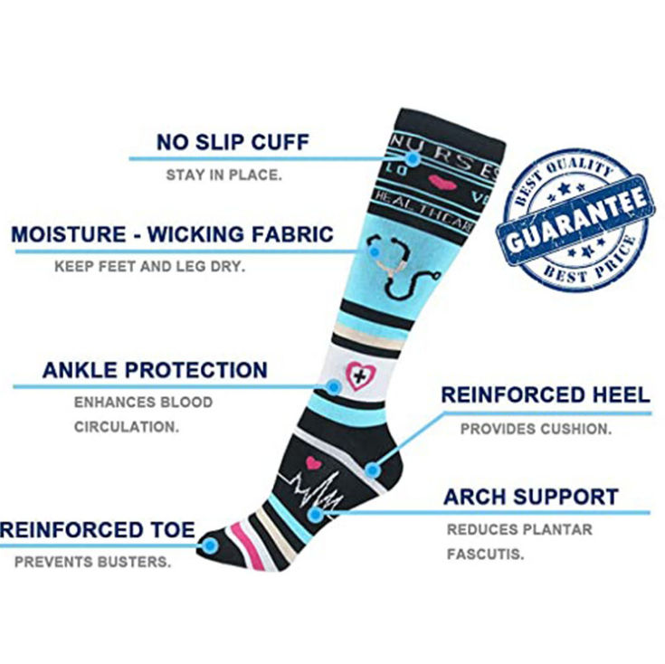 4 Pairs Best Compression Socks for Women & Men-Workout And Recovery