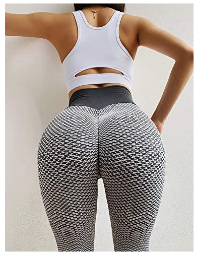 Women's High Waist Yoga Pants Scrunch Butt Ruched Butt Lifting Leggings Tummy Control White Black Purple Spandex Fitness Gym Workout Running Sports Activewear High Elasticity Skinny / Athletic