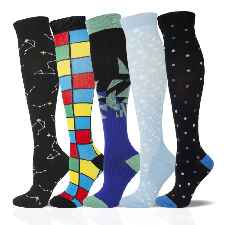 Sports elastic compression socks nurse Leggings high barrel running calf socks pressure socks