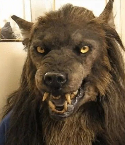 Halloween Werewolf Mask Glowing Eyes Movable Ears And Jaws