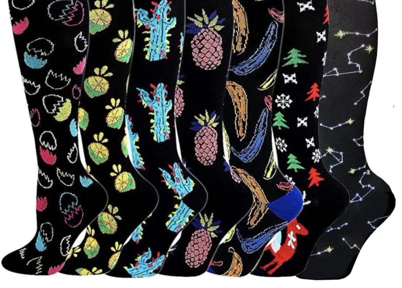 ROYALUCK Best Compression Socks (7/8 Pairs) for Women & Men(15-20mmHg)