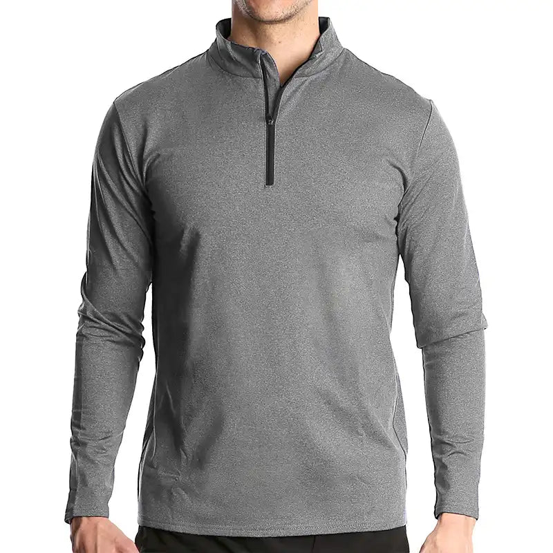 Quick-Dry Men's 1/4 Zip Shirt - Outdoor & Gym Ready