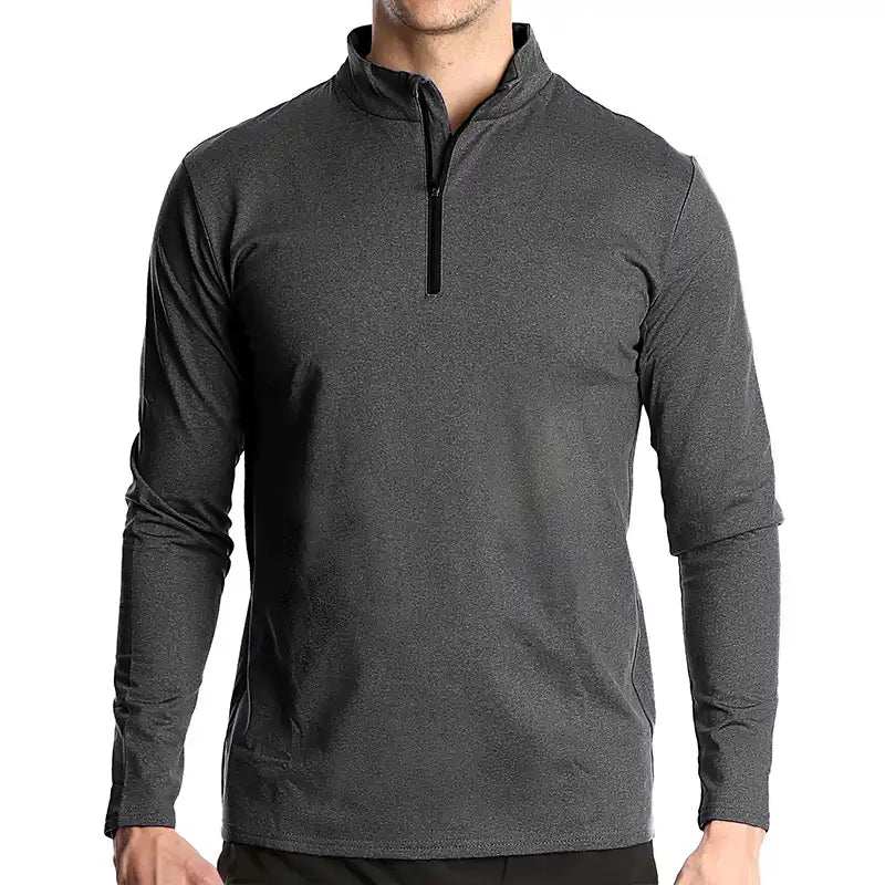 Quick-Dry Men's 1/4 Zip Shirt - Outdoor & Gym Ready