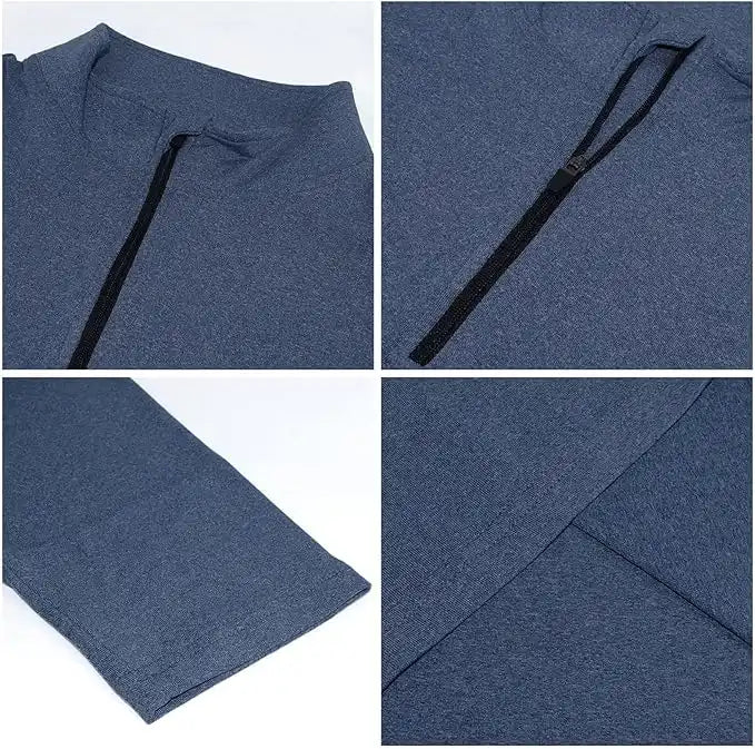 Quick-Dry Men's 1/4 Zip Shirt - Outdoor & Gym Ready