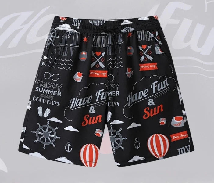 Summer Men's Sportwear Swim Trunks Quick Dry Board Shorts