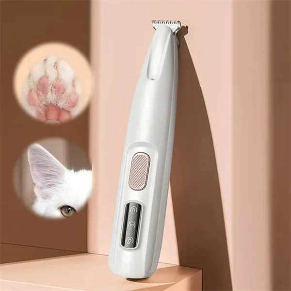 Rechargeable Electric Hair Clipper Fur Trimmer for Cats and Dogs – Wide 18mm Blade for Grooming Paws, Eyes, Ears, Face & Tail