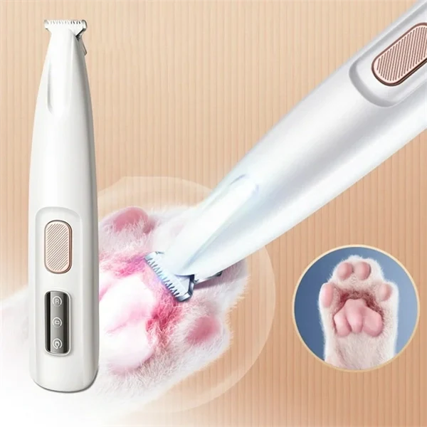 Rechargeable Electric Hair Clipper Fur Trimmer for Cats and Dogs – Wide 18mm Blade for Grooming Paws, Eyes, Ears, Face & Tail