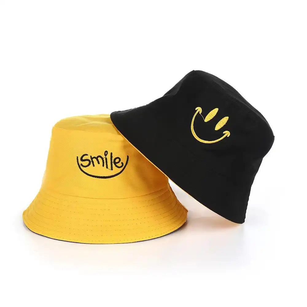 Reversible Smiley Bucket Hat Unisex