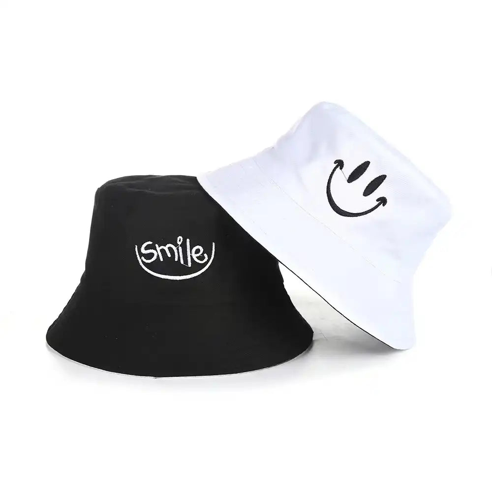 Reversible Smiley Bucket Hat Unisex