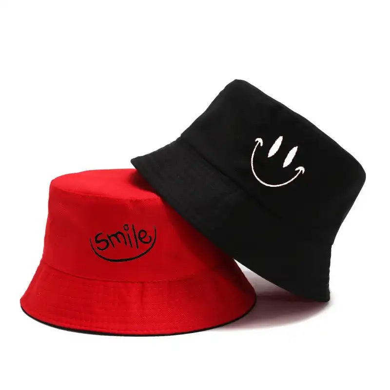 Reversible Smiley Bucket Hat Unisex