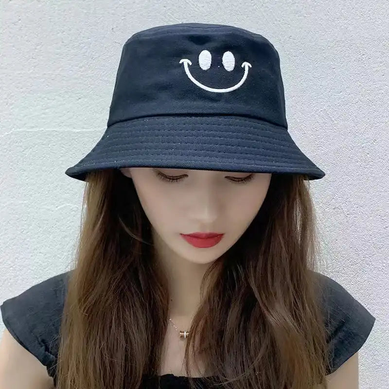 Reversible Smiley Bucket Hat Unisex