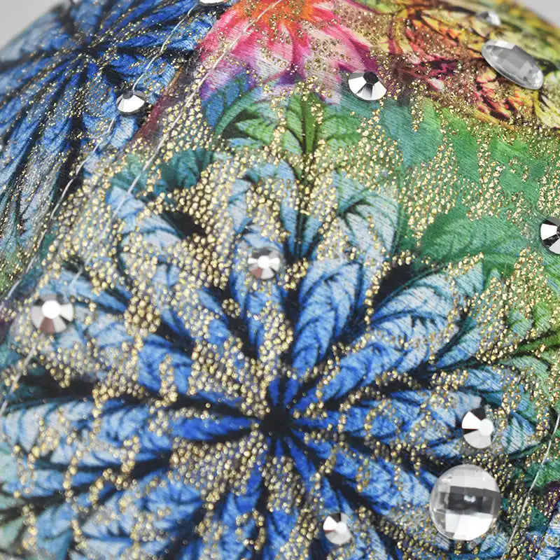 Rhinestone Floral Embroidered Women's Baseball Cap